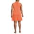 Women's Plus Size Sleeveless Cotton Jersey Notch Neck Flounce Dress, Back