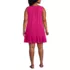 Women's Plus Size Sleeveless Cotton Jersey Notch Neck Flounce Dress, Back