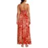Women's Cotton Voile Vneck Tie Strap Maxi Dress, Back