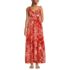 Women's Petite Cotton Voile Vneck Tie Strap Maxi Dress, Front