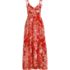 Women's Petite Cotton Voile Vneck Tie Strap Maxi Dress, Front