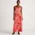 Women's Petite Cotton Voile Vneck Tie Strap Maxi Dress, Front