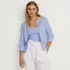 Women's Ribbed Scallop Cardigan Sweater - Set Top, alternative image