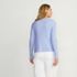 Women's Ribbed Scallop Cardigan Sweater - Set Top, Back