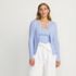 Women's Ribbed Scallop Cardigan Sweater - Set Top, Front