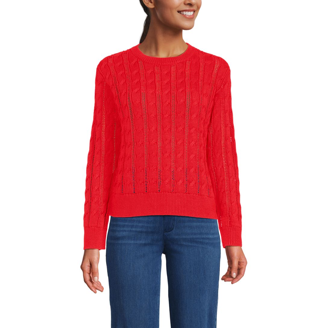 Women's Drifter Cable Pointelle Stitch Sweater