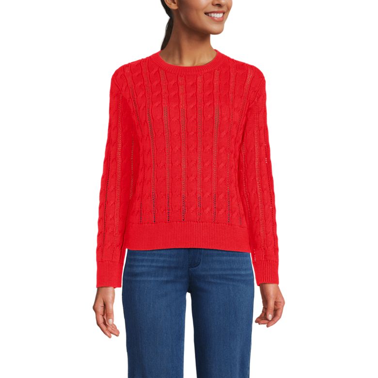 Women's Drifter Cable Pointelle Stitch Sweater