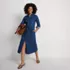 Women's Soft Denim Midi Shirt Dress, alternative image