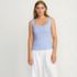 Women's Ribbed Square Neck Tank Sweater - Set Top, Front