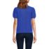 Women's Cotton Cable Puff Sleeve Crew Neck Sweater, Back