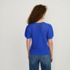 Women's Cotton Cable Puff Sleeve Crew Neck Sweater, Back