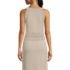 Women's Gassed Cotton Pointelle Halter Top Sweater Set Top, Back