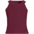 Women's Gassed Cotton Pointelle Halter Top Sweater Set Top, Front
