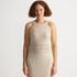 Women's Gassed Cotton Pointelle Halter Top Sweater Set Top, Front