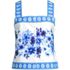 Women's Poplin Square Neck Tank Top, Front