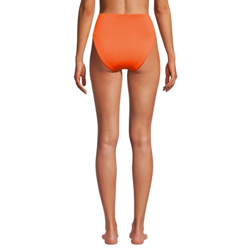 Lands' End Komfort-bikinihose Mit Hohem Beinausschnitt, High Waist, Damen, Größe:34 Regular, Orange, By Lands' End 