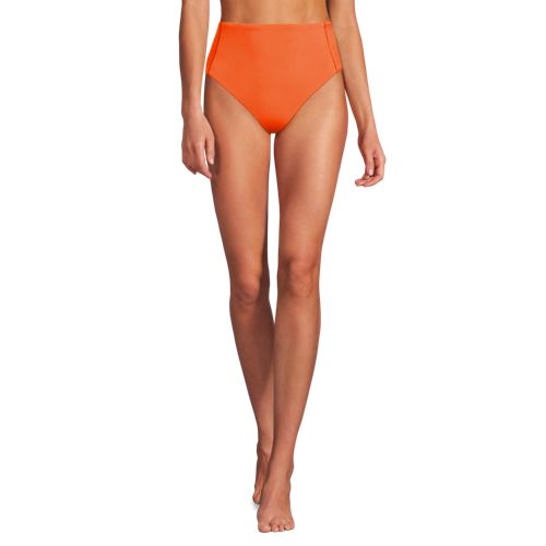  Lands' End Komfort-bikinihose Mit Hohem Beinausschnitt, High Waist, Damen, Größe:34 Regular, Orange, By Lands' End 