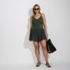 Women's Plus Size Tugless Strappy X-Back Romper Swimsuit, alternative image