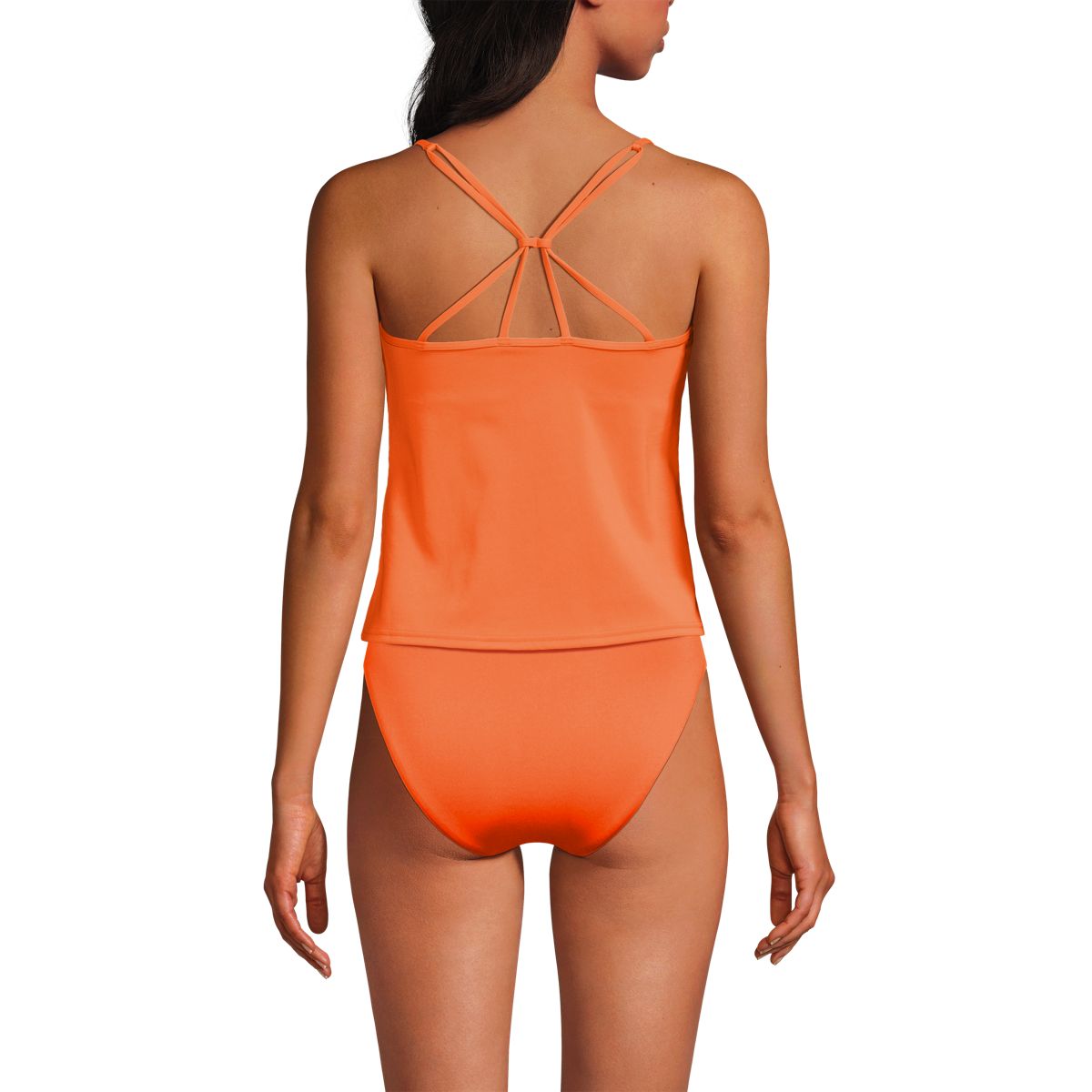 Women's Tugless QuickDry Adjustable Strappy Back Tankini Top