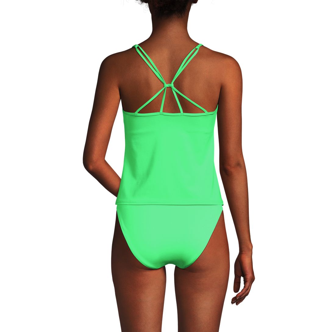 Women's Tugless QuickDry Adjustable Strappy Back Tankini Top