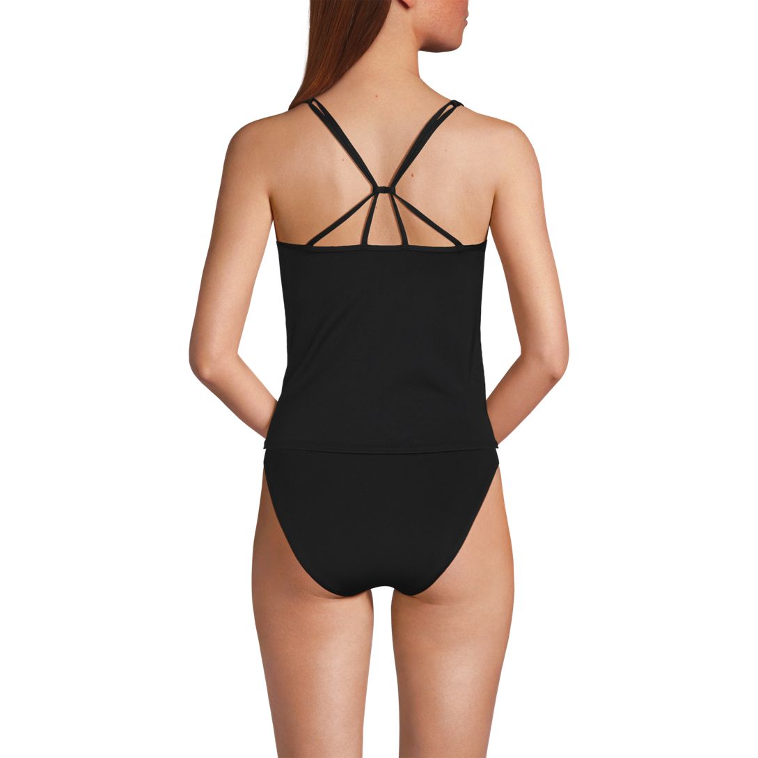 Women's Tugless QuickDry Adjustable Strappy Back Tankini Top
