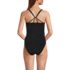 Women's Petite Tugless QuickDry Adjustable Strappy Back Tankini Top, Back