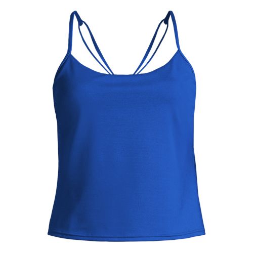 Women's Tugless QuickDry Adjustable Strappy Back Tankini Top, Front