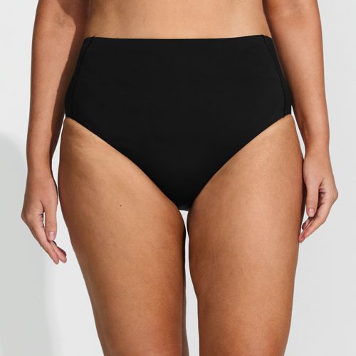  Lands' End Komfort-bikinihose Mit Hohem Beinausschnitt, High Waist, Damen, Größe:48 Plus, Schwarz, By Lands' End 