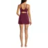 Women's Tugless Monokini Swim Dress Swimsuit, Back