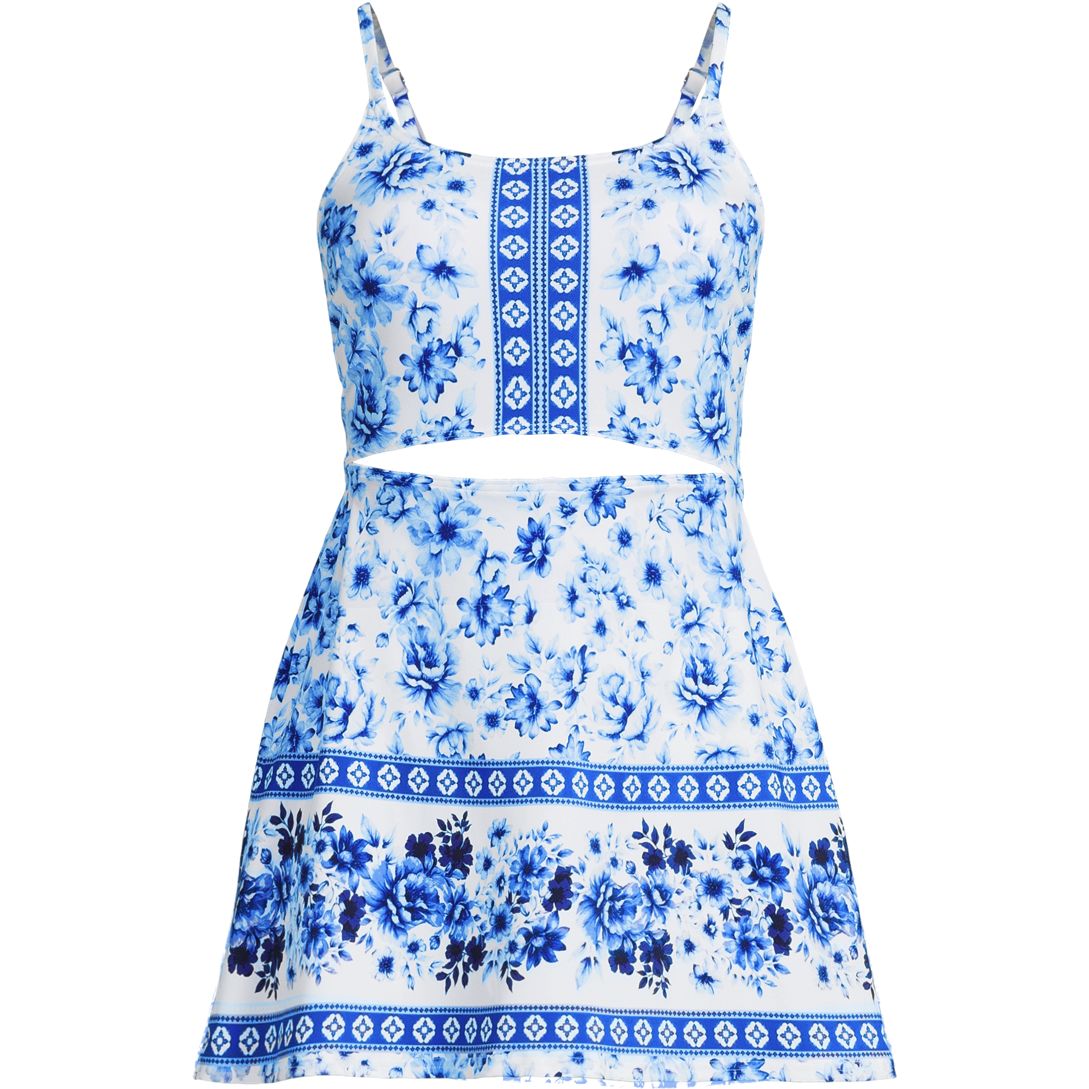 Women's Tugless Monokini Swim Dress Swimsuit