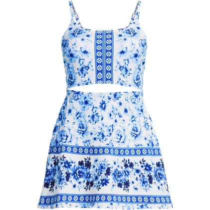 Women's Tugless Monokini Swim Dress Swimsuit - image 1