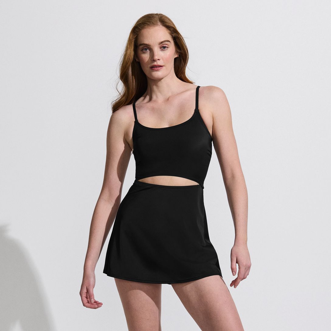 Women's Tugless Monokini Swim Dress Swimsuit