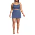 Plus Size Women's Tugless Monokini Swim Dress Swimsuit, Front