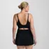 Plus Size Women's Tugless Monokini Swim Dress Swimsuit, Back