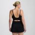 Plus Size Women's Tugless Monokini Swim Dress Swimsuit, Back