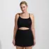 Plus Size Women's Tugless Monokini Swim Dress Swimsuit, Front