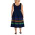 Women's Plus Size Sleeveless Poplin Smocked Midi Dress, Back
