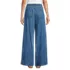 Women's High Rise Wide Leg Double Pleated Denim Trousers, Back