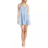 Women's Cotton Gauze Metallic Tiered Mini Cover-up Dress, Front
