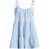 Women's Cotton Gauze Metallic Tiered Mini Cover-up Dress, Front