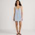 Women's Cotton Gauze Metallic Tiered Mini Cover-up Dress, Front