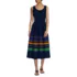 Women's Sleeveless Poplin Smocked Midi Dress, Front