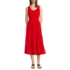 Women's Sleeveless Poplin Smocked Midi Dress, Front