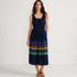 Women's Sleeveless Poplin Smocked Midi Dress, Front