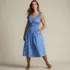 Women's Sleeveless Poplin Smocked Midi Dress, Front