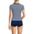 Women's Cap Sleeve Fitted with Built in Bra UPF 50 Rash Guard, Back