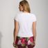 Women's Petite Cap Sleeve Fitted with Built in Bra UPF 50 Rash Guard, Back