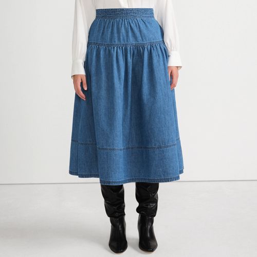 Women's Denim Midi Skirt