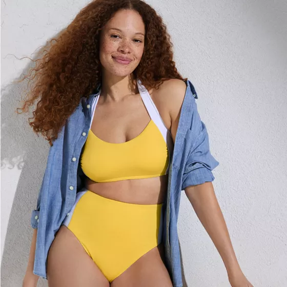 Women's Seamed Halter Bikini Top - primary