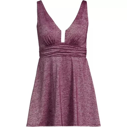 Women's SlenderSuit Shine U-Wire Swim Dress Swimsuit, Front